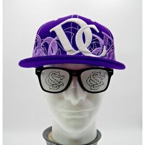 City Hunter Washington DC Purple White Baseball Hat Fitted Large